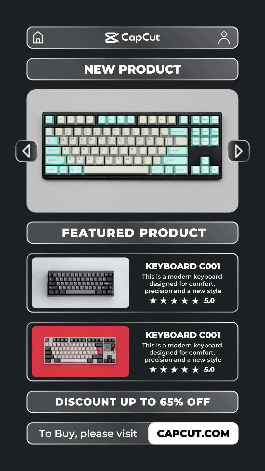 Featured Keyboard Electronics Promotion Instagram-Story