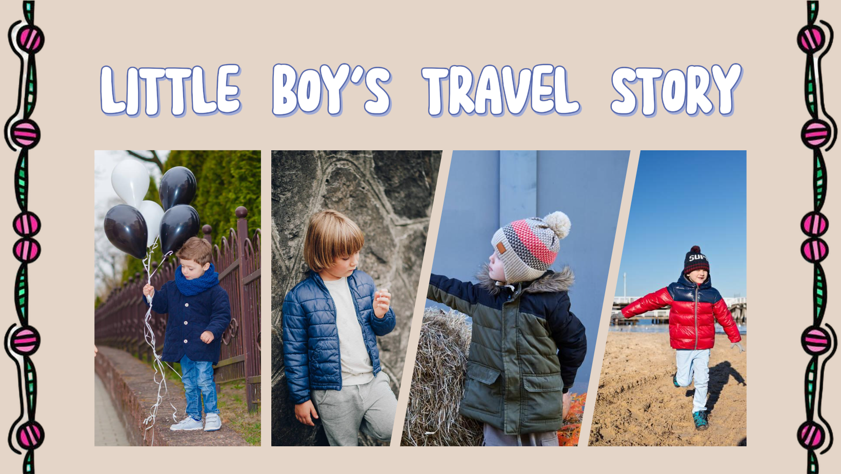 Nicht-Marketing-Facebook-Cover kleiner Junge Reisegeschichte