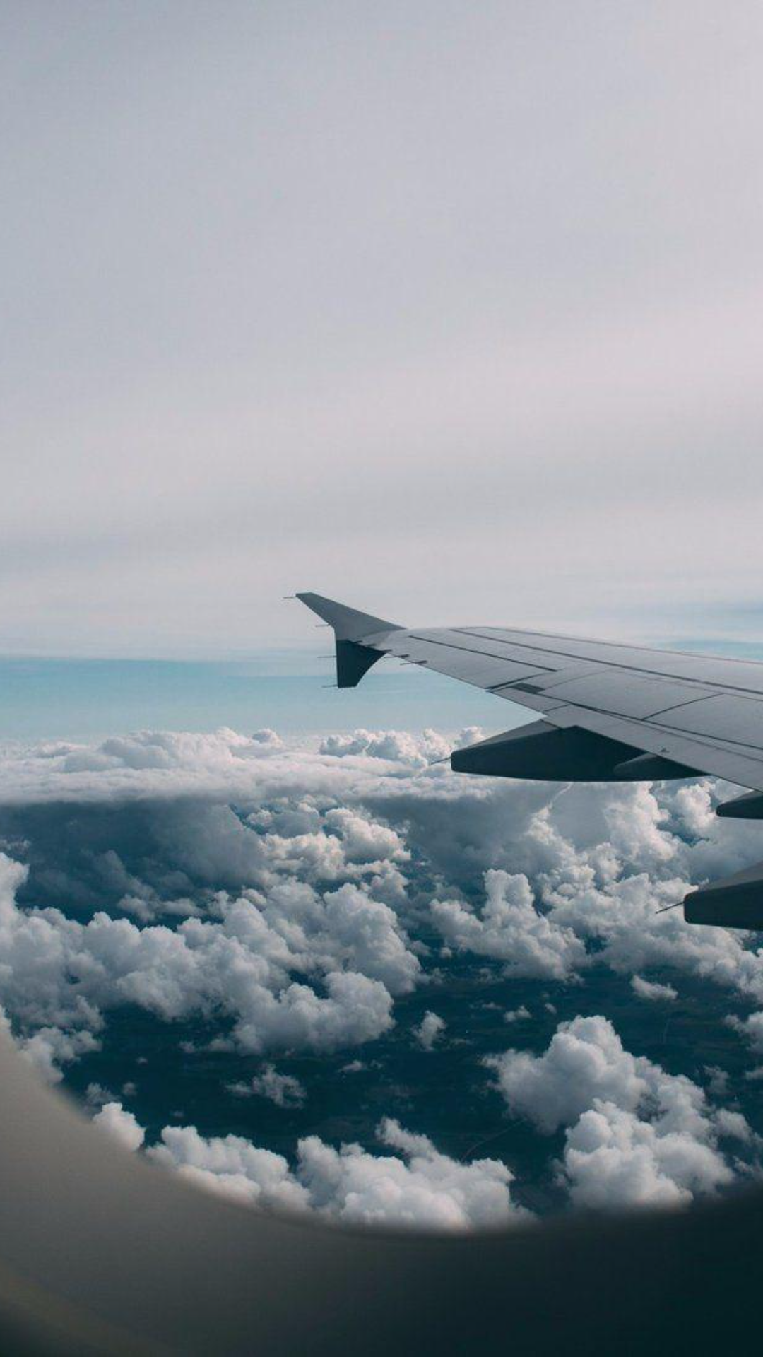 Fondo de pantalla vista de póster creativo desde el avión