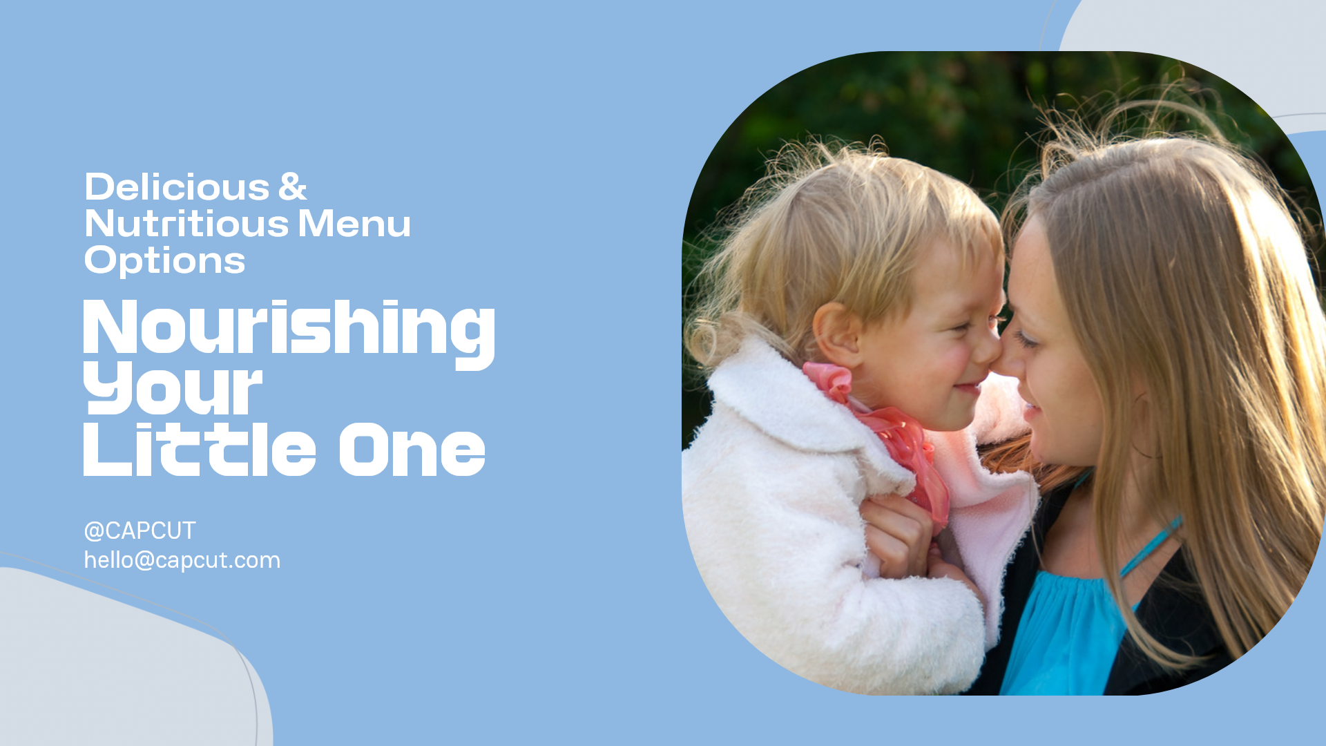 Maternal and infant care Menu