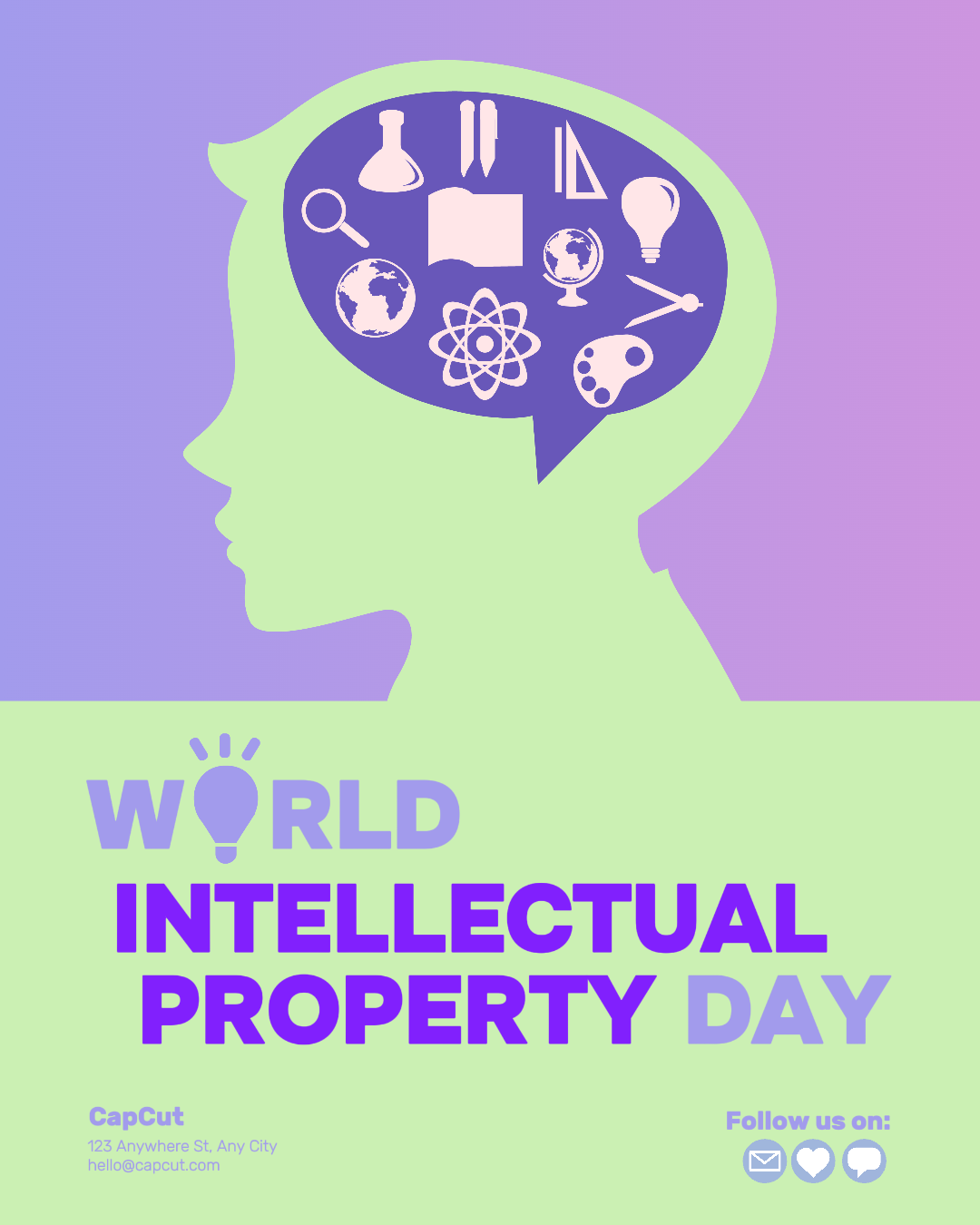 Affiche créative de propriété intellectuelle FB Post Head