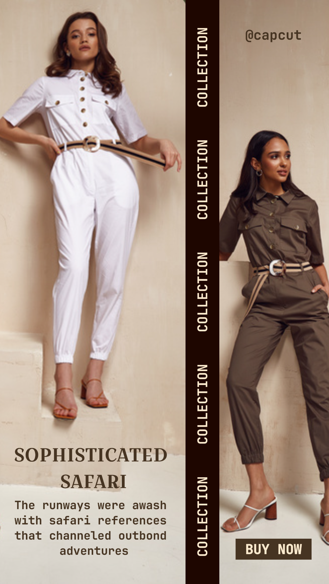 Colección de Marketing de Ropa Tiktok Safari Brown