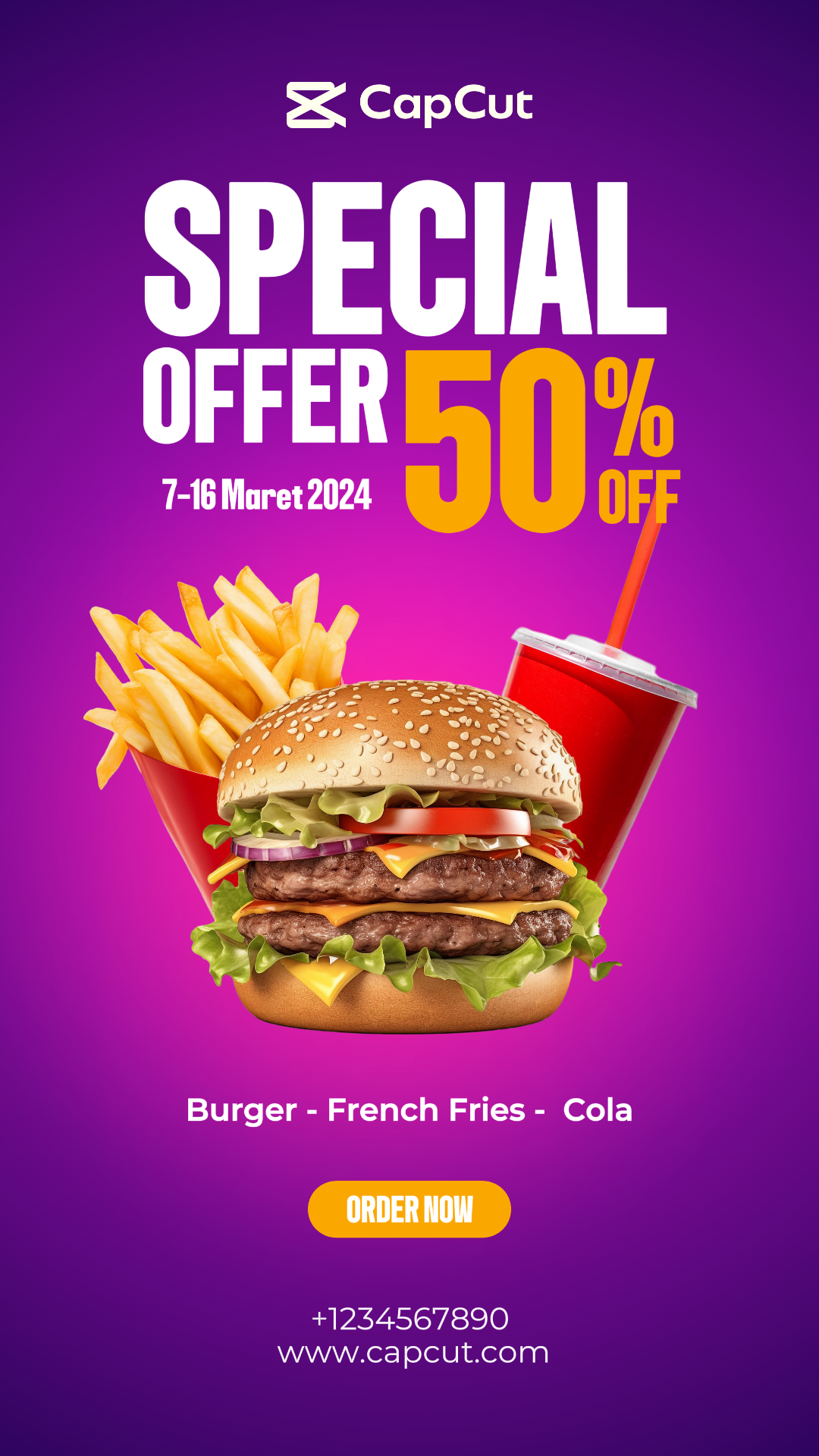 Special Offers Burgers Instagram Story