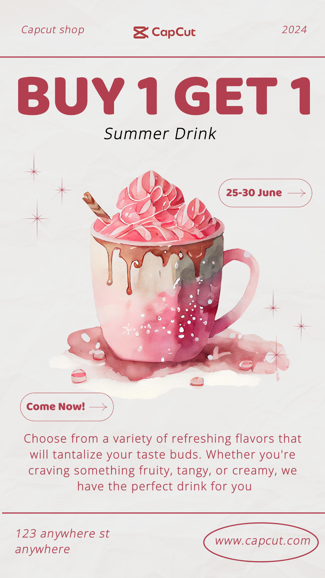 Aliments et boissons Instagram Story Marketing Achetez 1 Obtenez 1 