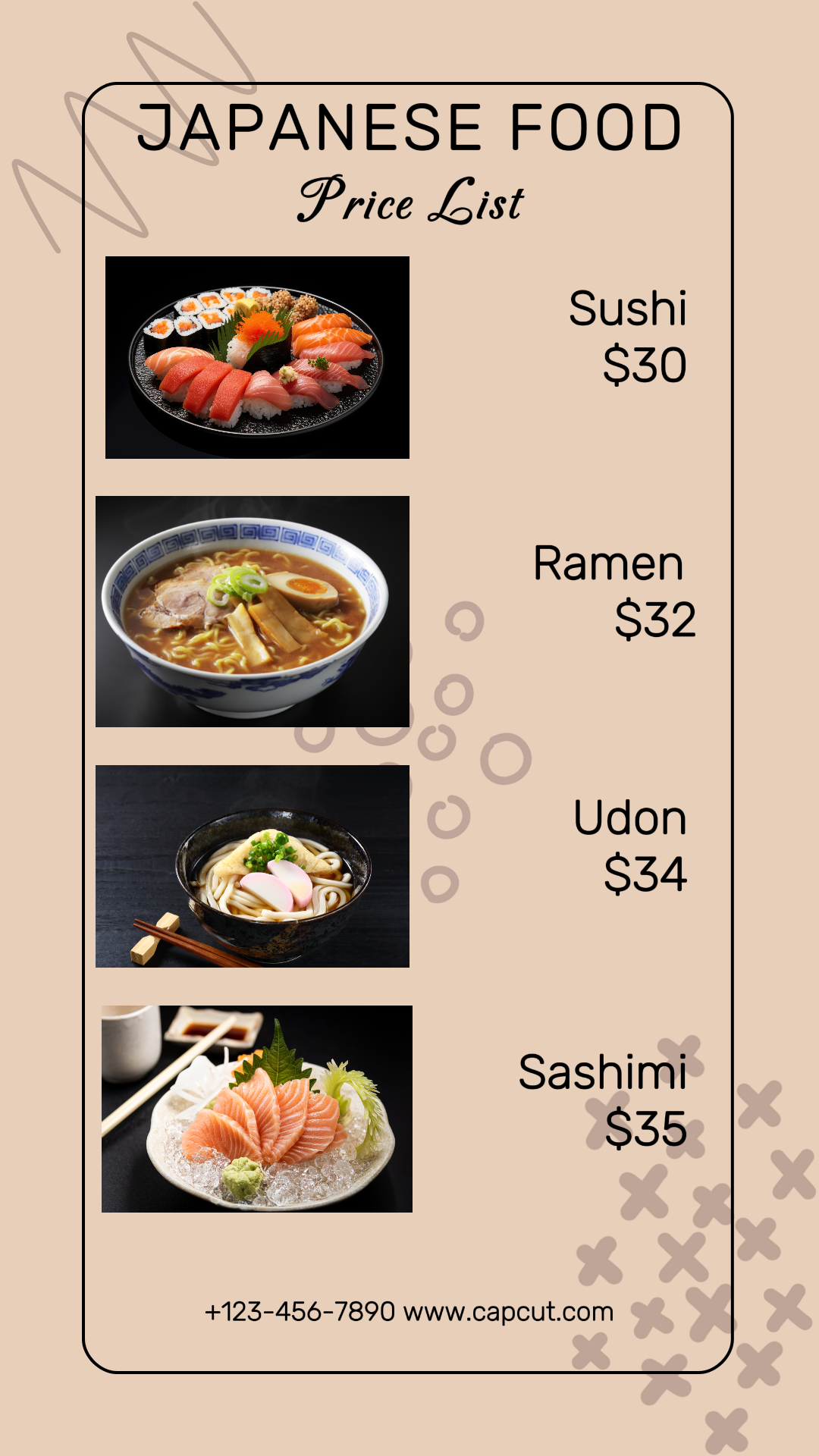 HISTÓRIA DO INSTAGRAM DA LISTA DE PREÇOS DE ALIMENTOS JAPONESES