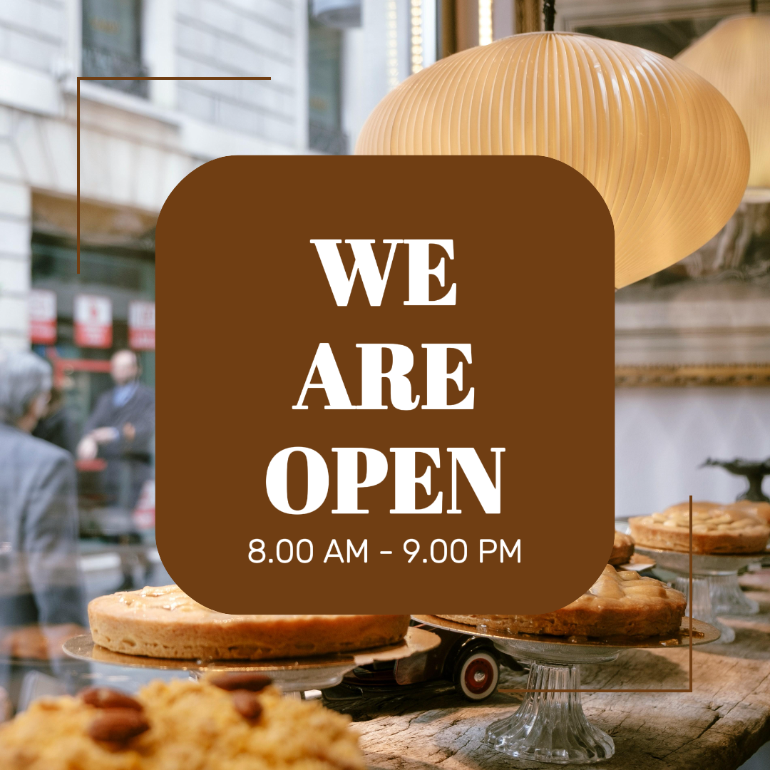 business and office creative poster we are open instagram post minimalist