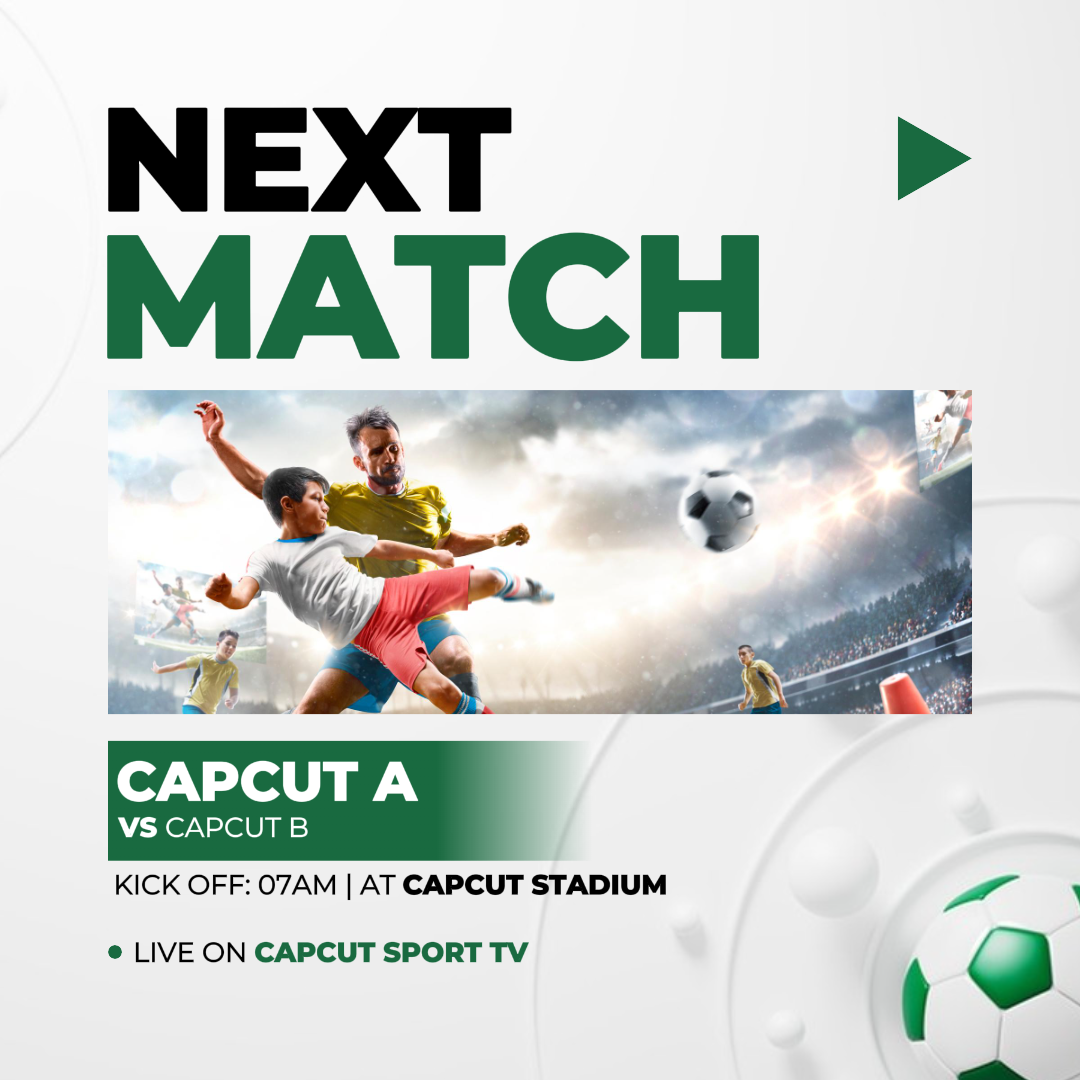 Póster creativo de deportes y partidos Próximo partido de fútbol Publicación de Instagram