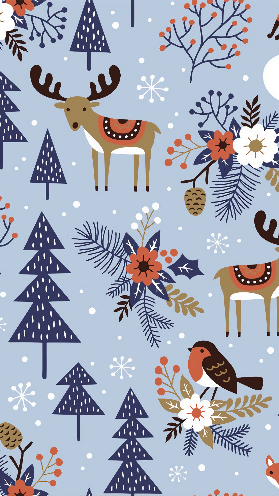 Fond d'écran cerf noir mignon illustration dessin animé