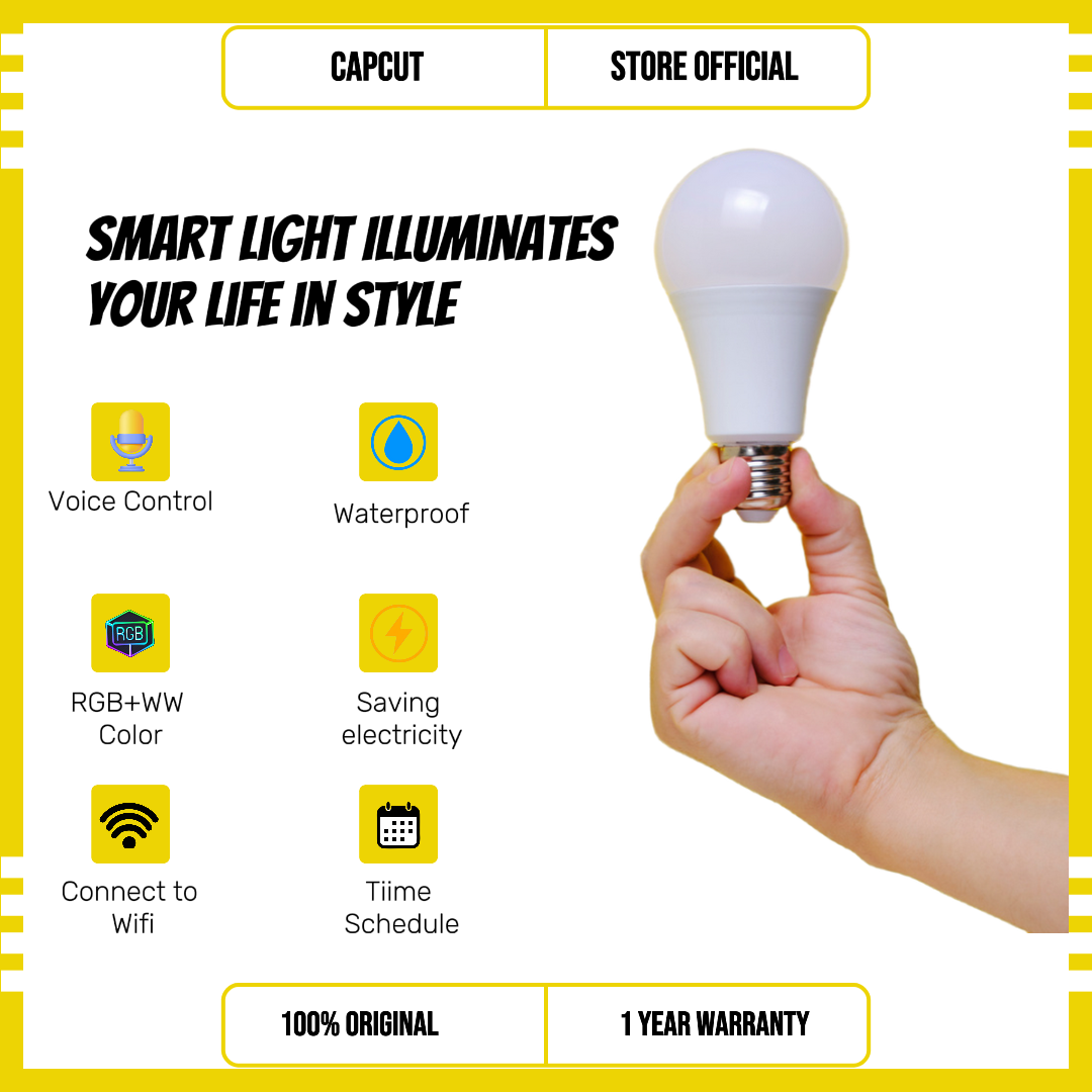 E commerce Smart lights Electronic products yellow Minimalist