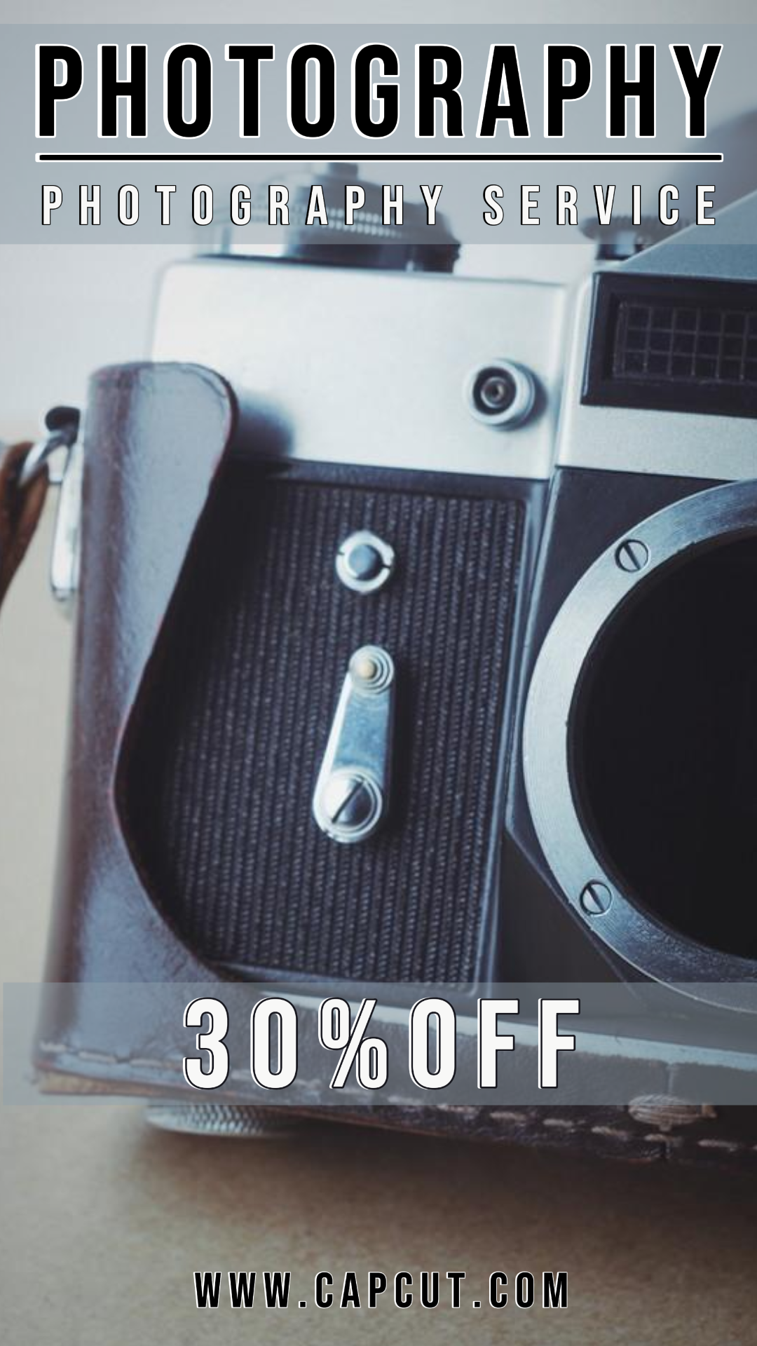 Promoción Del Servicio De Fotografía Instagram Story Grey Minimalista