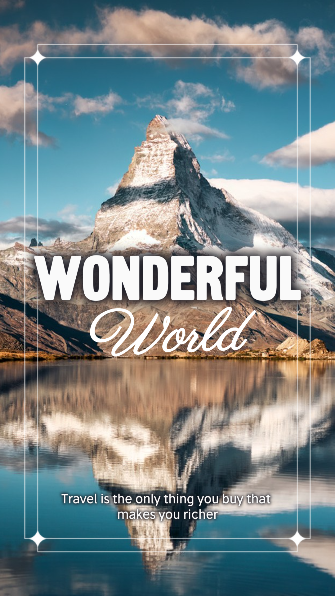 Tiktok Miniatura Viaje Póster Creativo Instagram Historia Mundo Maravilloso