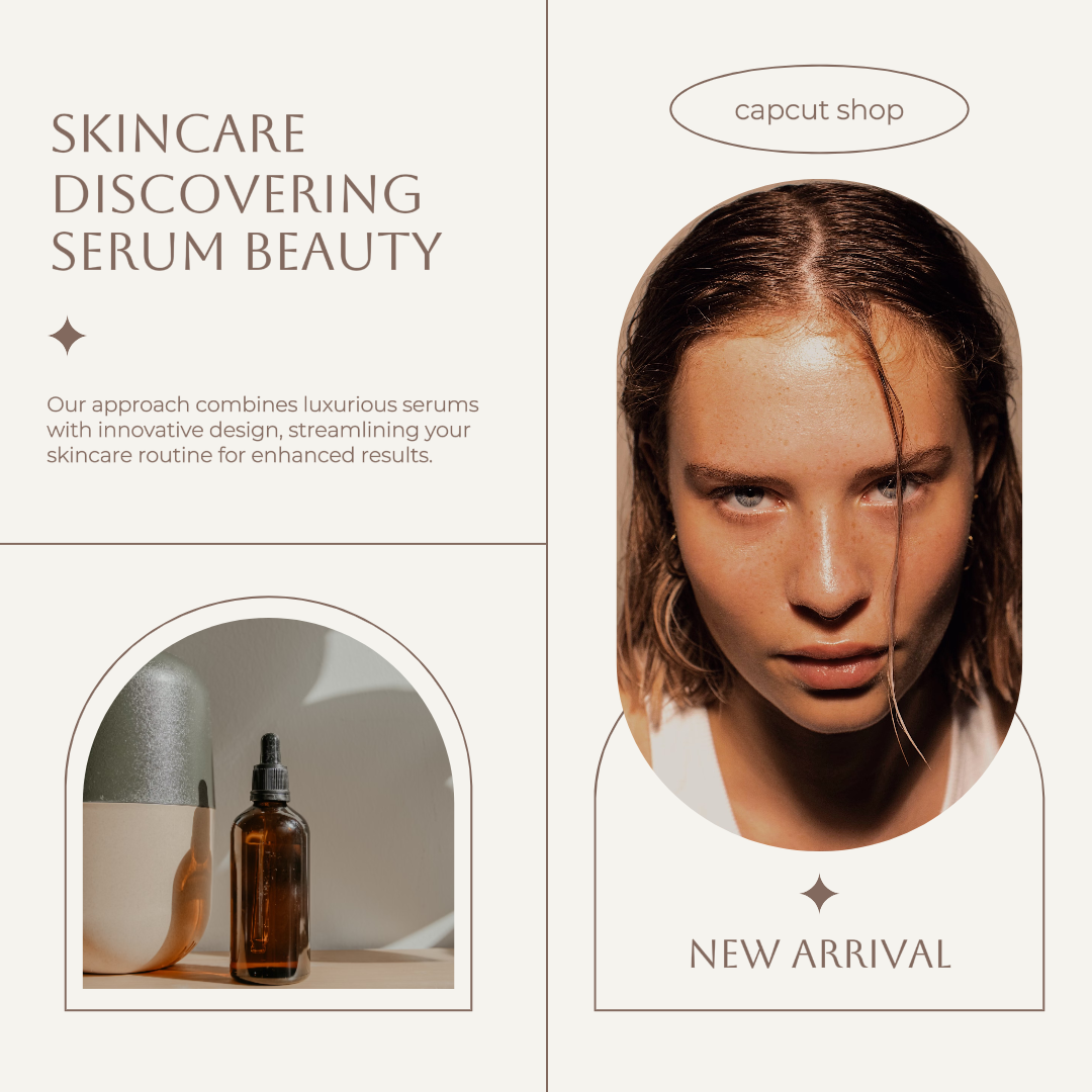 Marketing Beauty Care New Arrival Instagram Post Serum Brown