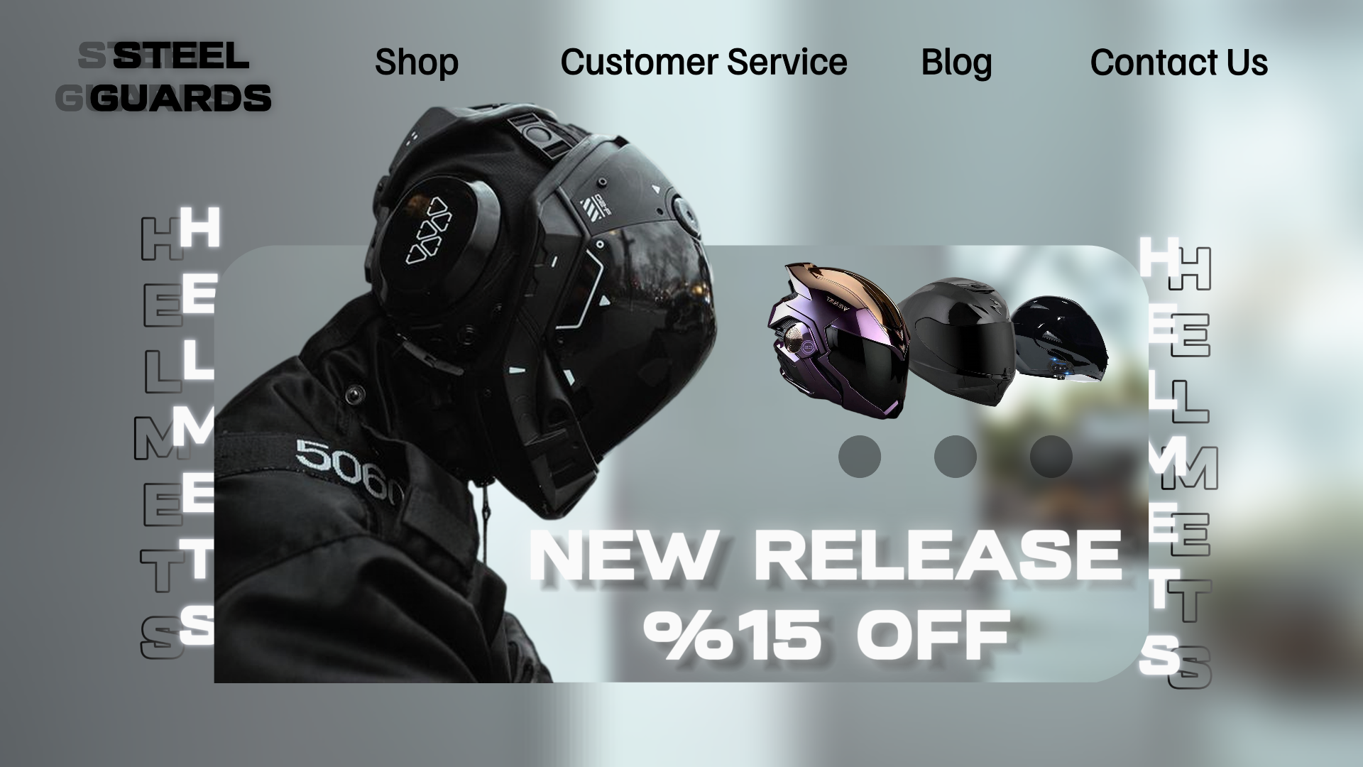 Intro du site Web pour la marque de casques