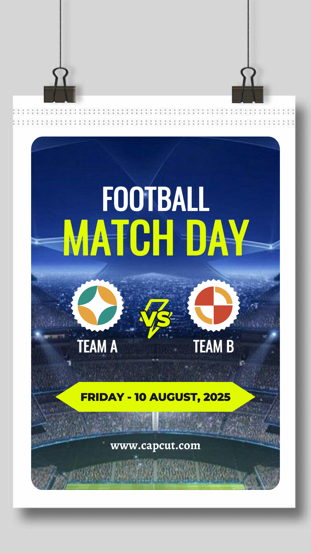 Marco De Historia De Instagram Del Día Del Partido De Fútbol