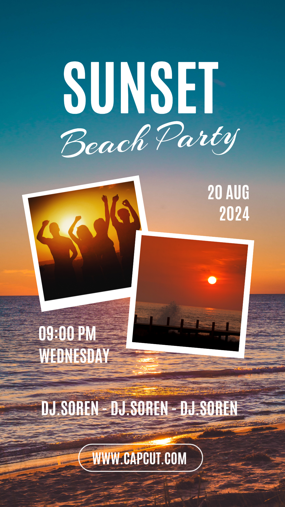  Miniatura de tiktok, fiesta al atardecer, blanco, amarillo