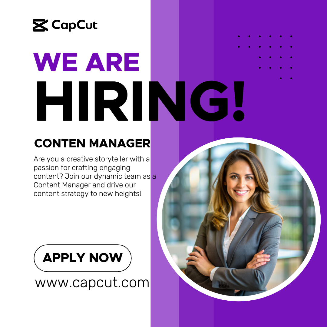 Affiche de marketing d'entreprise et de bureau, nous recrutons une publication Instagram