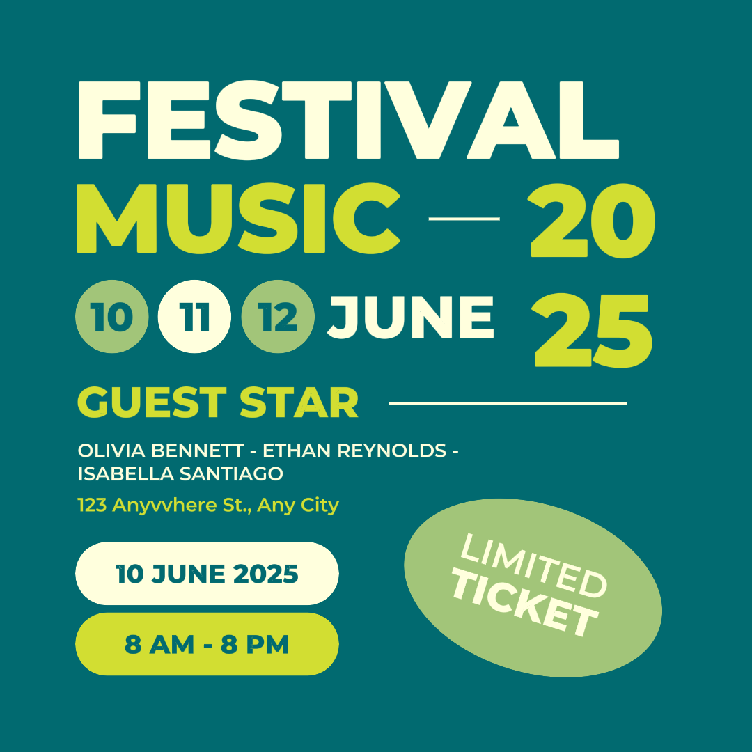 Entertainment Festival Music modern instagram post