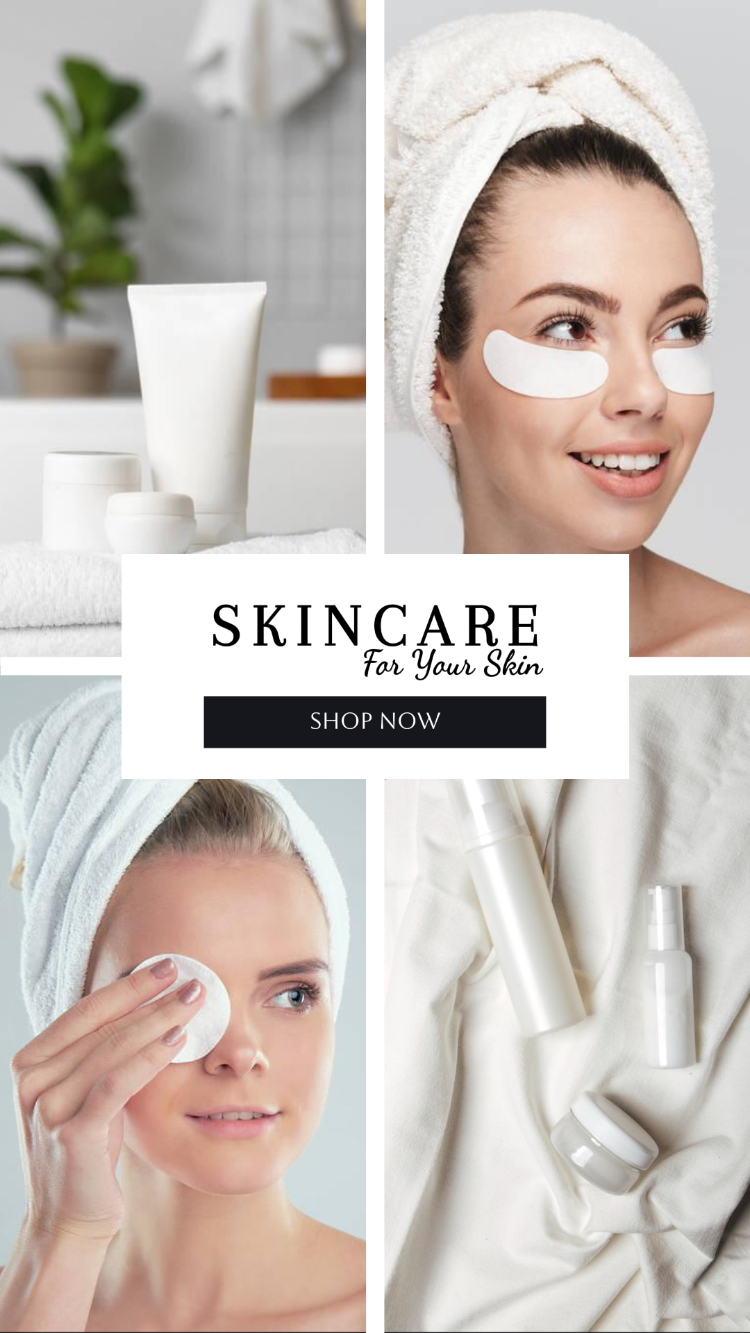 Beleza Skincare fundo branco instagram story