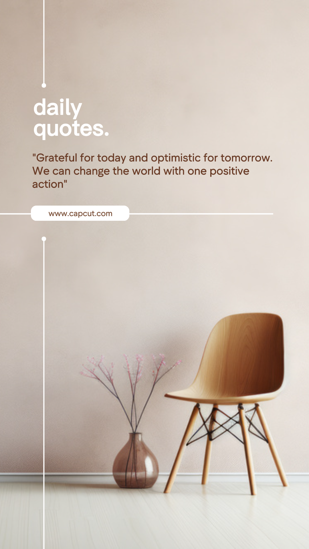 Creative Daily Greeting Poster, Morning quotes, aesthetic brown walls, Instagram stories