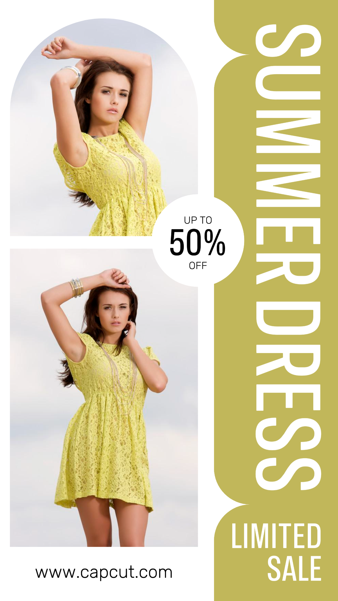 Ropa y zapatos - Cartel de marketing Pantalla de productos Historia de Instagram Vestido de verano