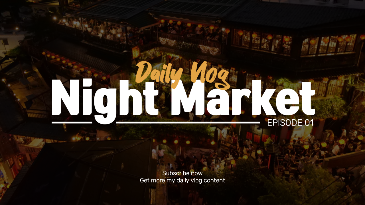 YouTube Thumbnail Vlog Nachtmarkt