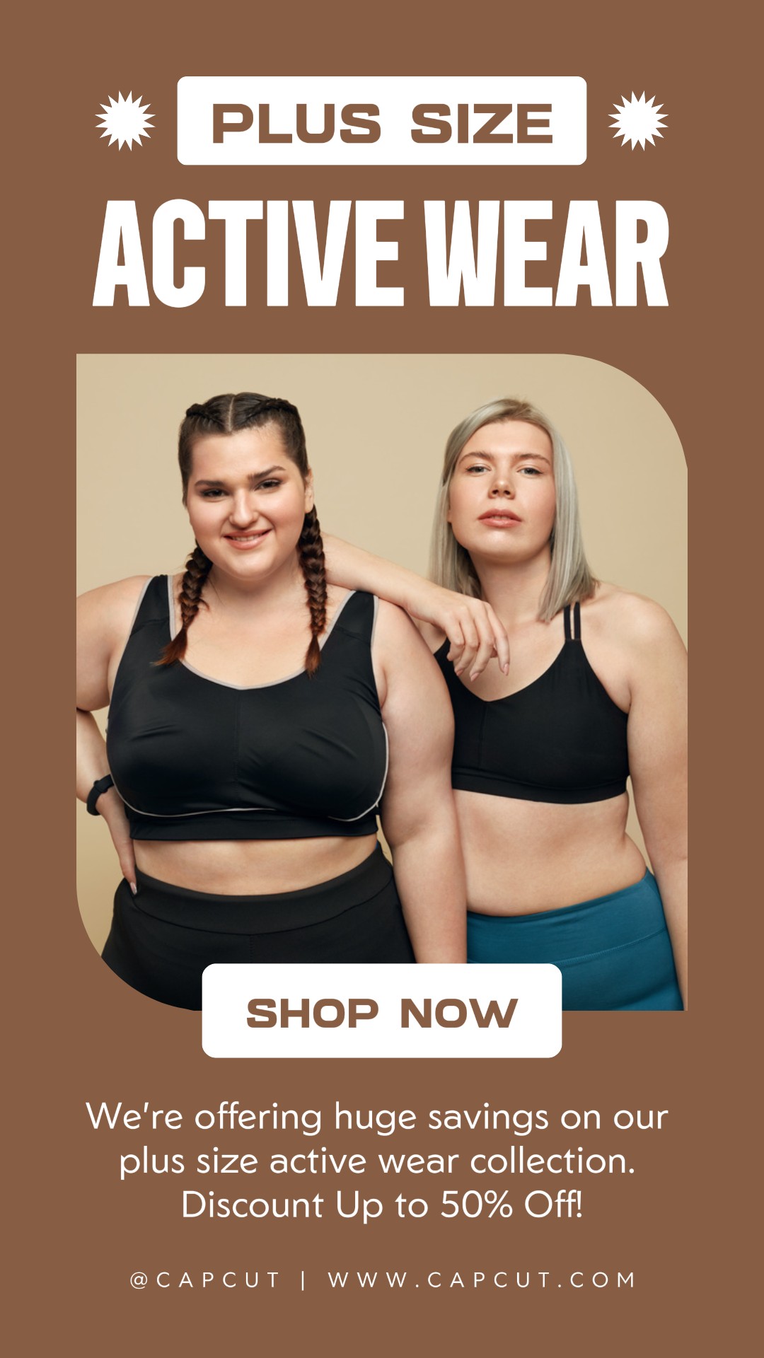 Marrón Minimalista Talla Grande Ropa Activa TikTok