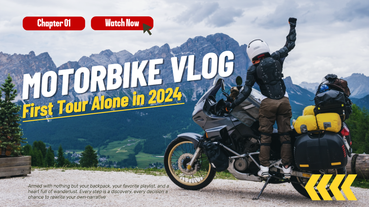 Vlog de moto Primeira turnê sozinho Miniatura do Youtube