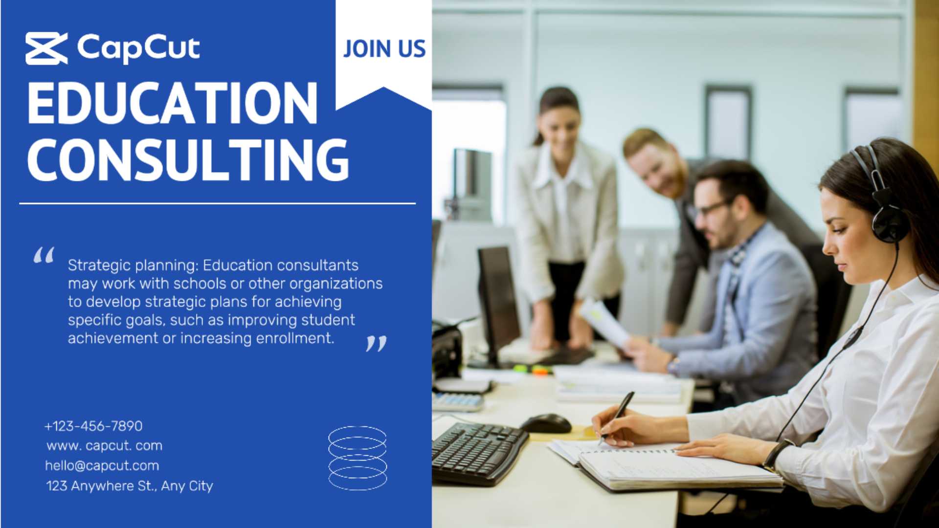 Konsultasi pendidikan menunjukkan gaya bisnis