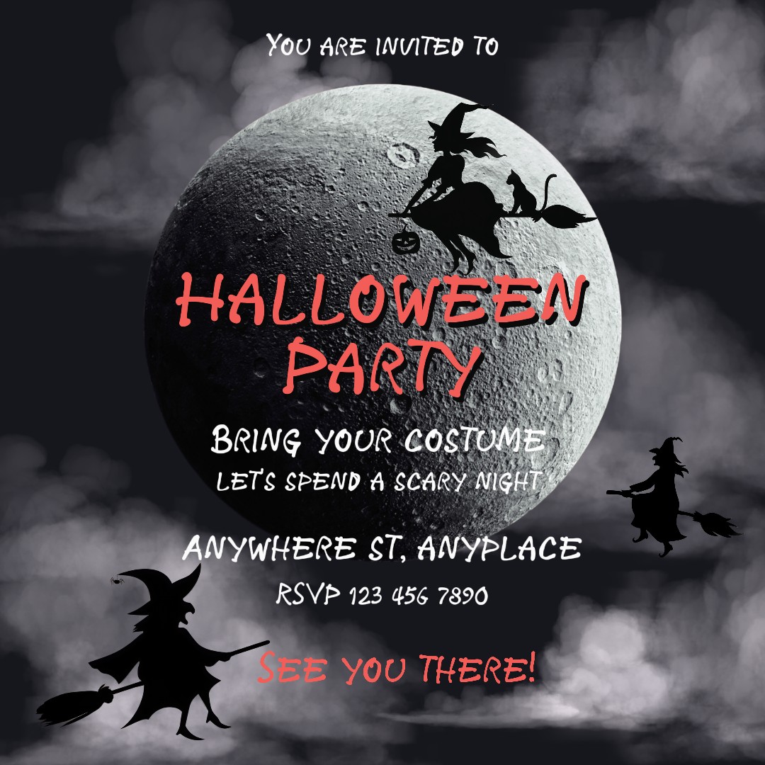 Fiesta De Disfraces De Halloween Publicación De Instagram