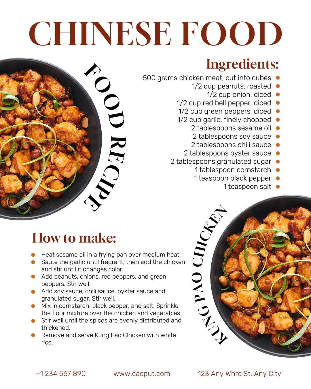 Chinesisches Essen Rezept Display Instagram Portrait