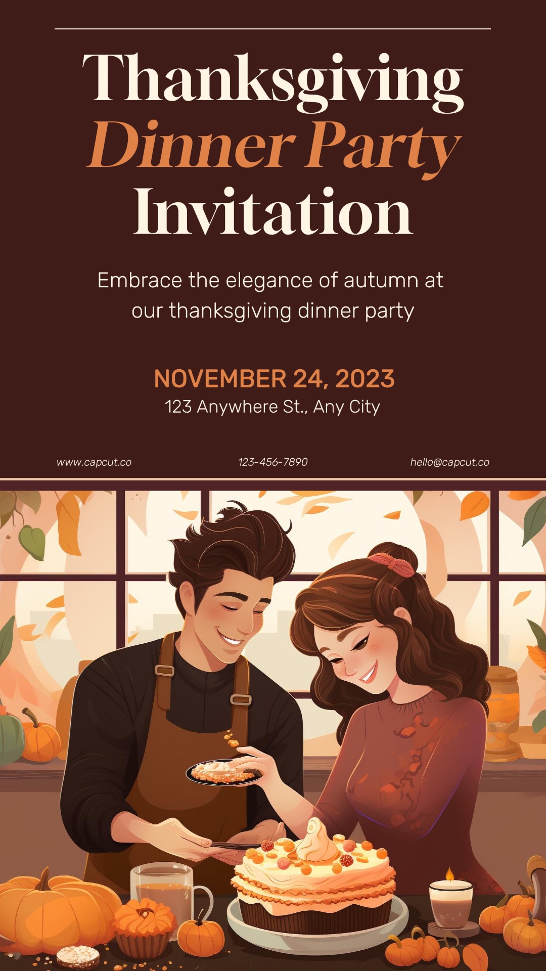Thanksgiving Dinner Party Invitation Tiktok Post 2