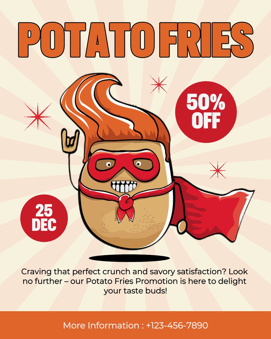 Potato Fries Sale Promotion Instagram Post
