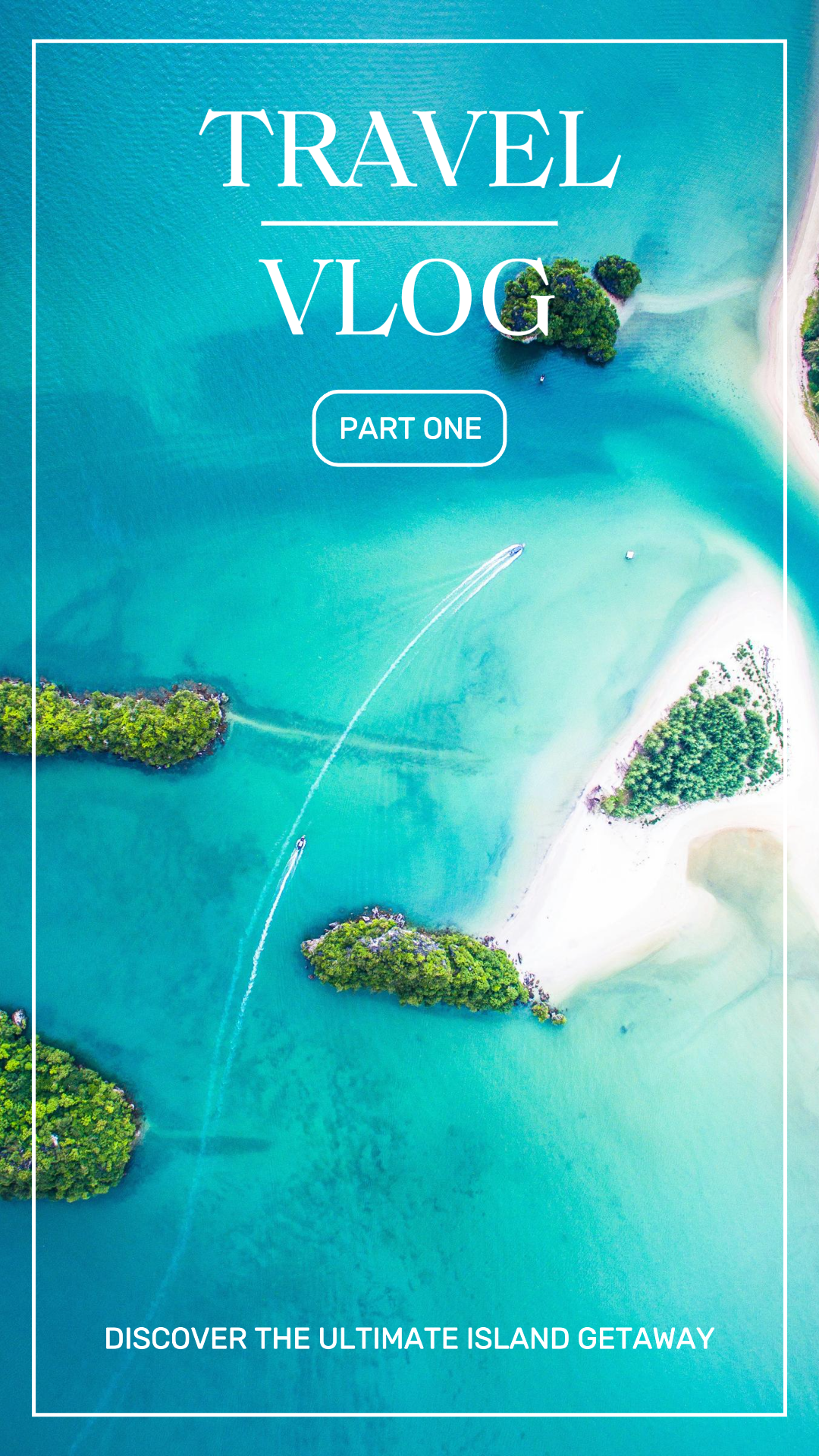 Tiktok thumbnail travel vlog minimalist design