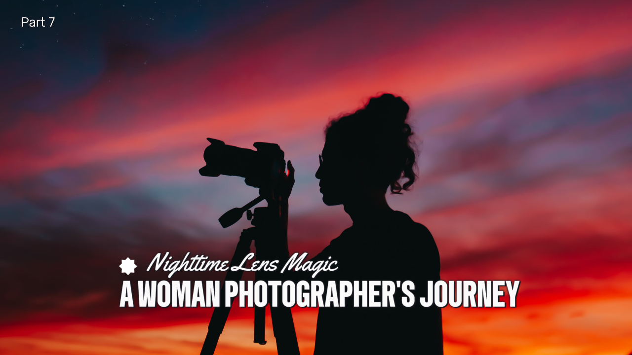 Youtube Thumbnail - Vlog Lensa Malam Hari Ajaib Perjalanan Seorang Fotografer Wanita