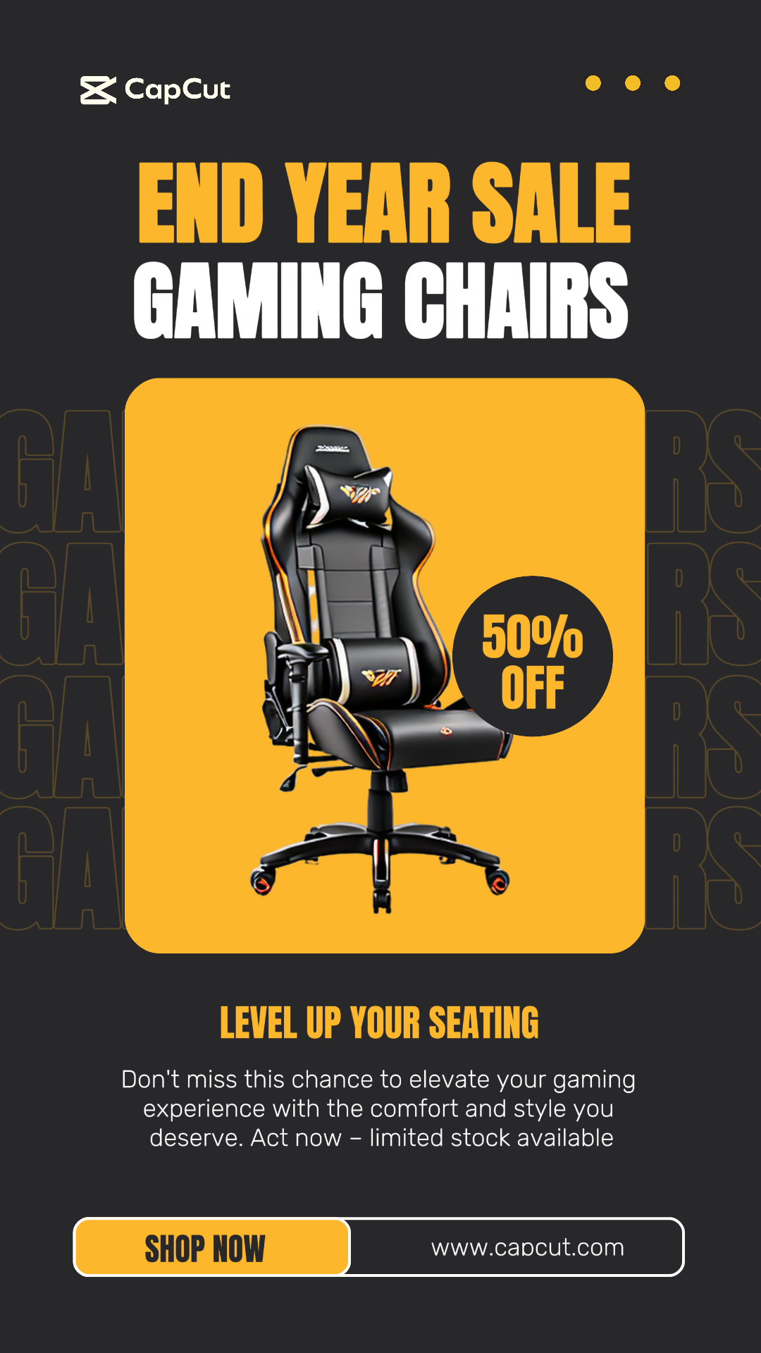 Household Gaming Chair Sale Instagram Story