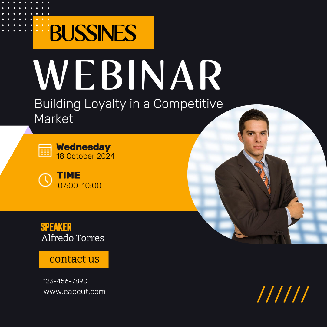 Black and Yellow Modern Business Webinar Instagram