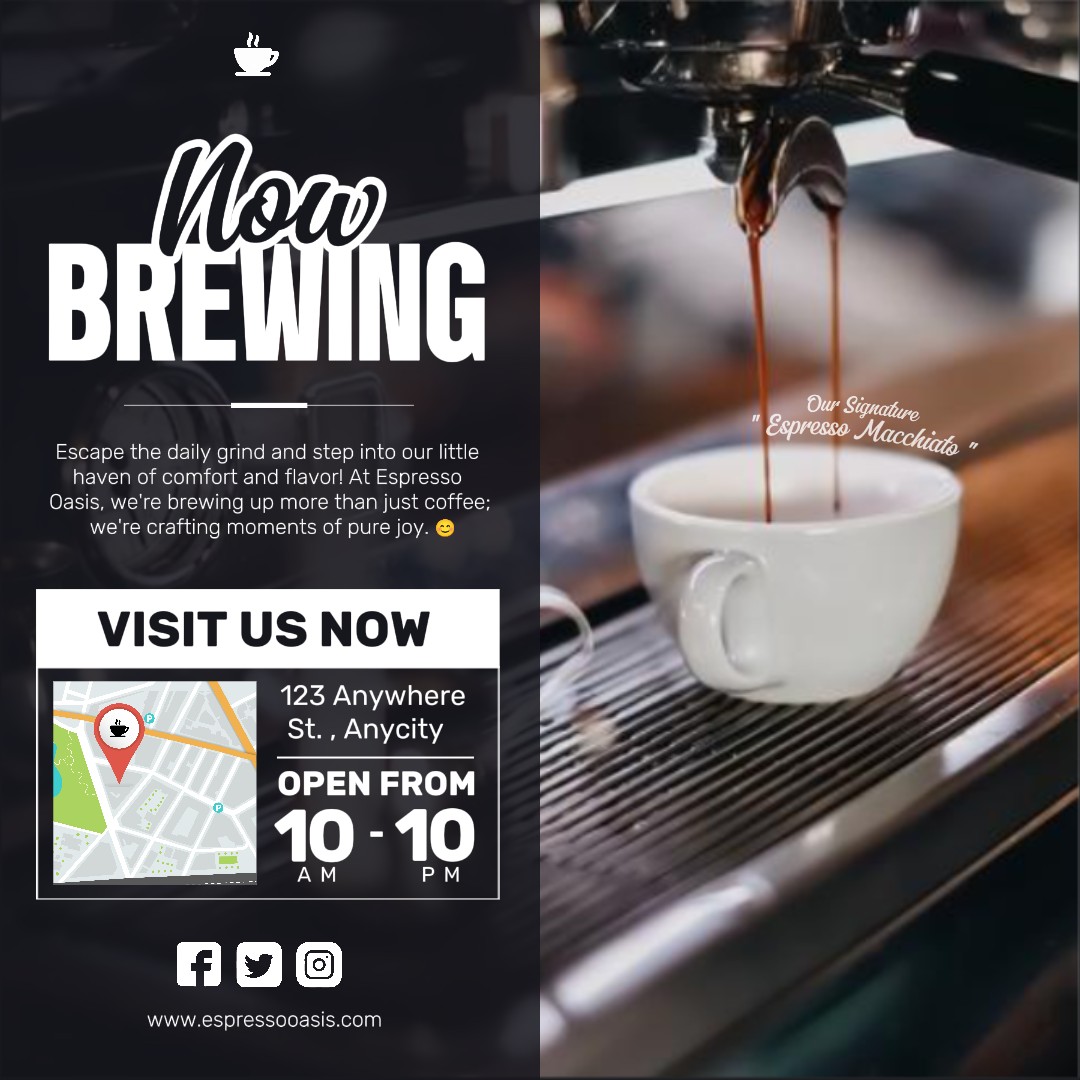 Poste d'ouverture du café Food & Beverage