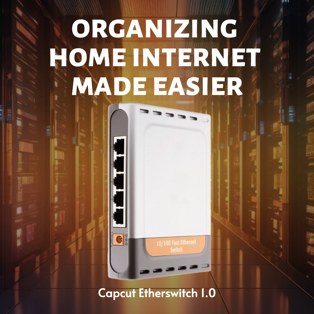 E-commerce Electronic Ethernet Switch Product Callout Modern Server Concept