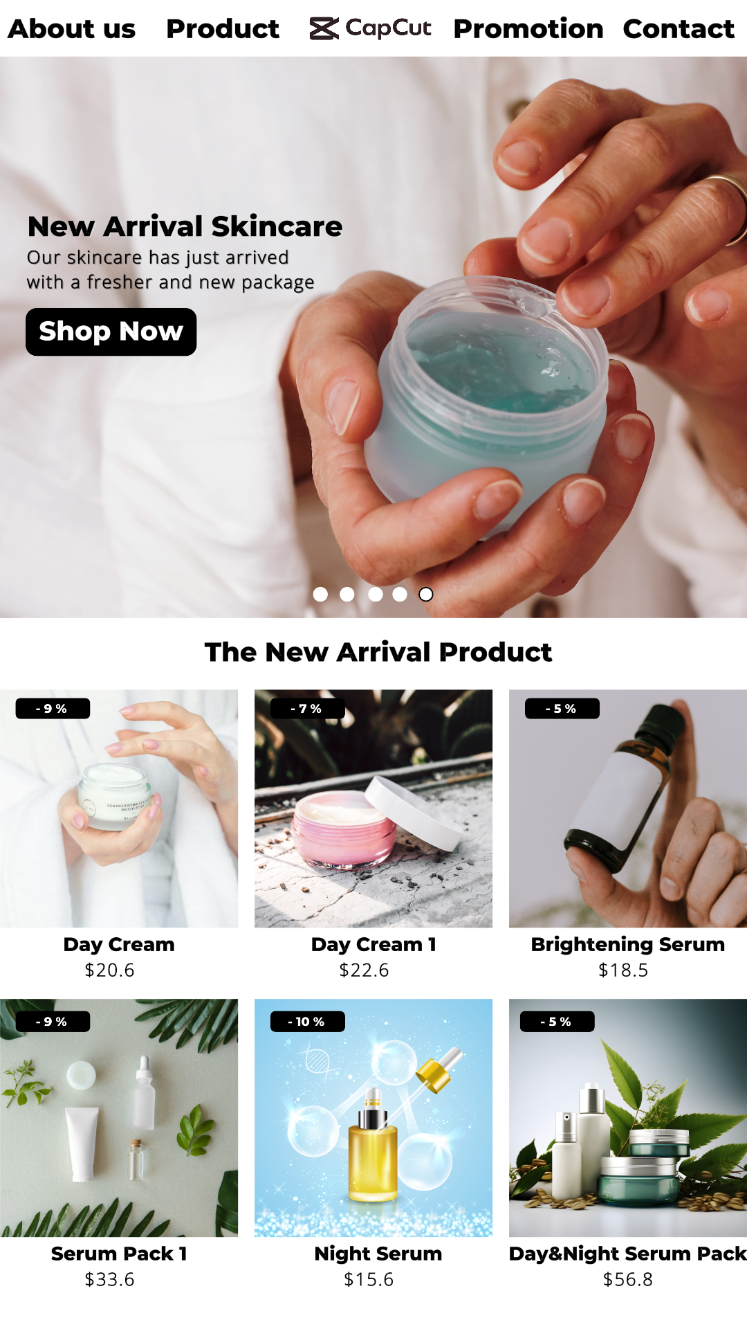 Skincare New Product Arrival Display Instagram Stories 
