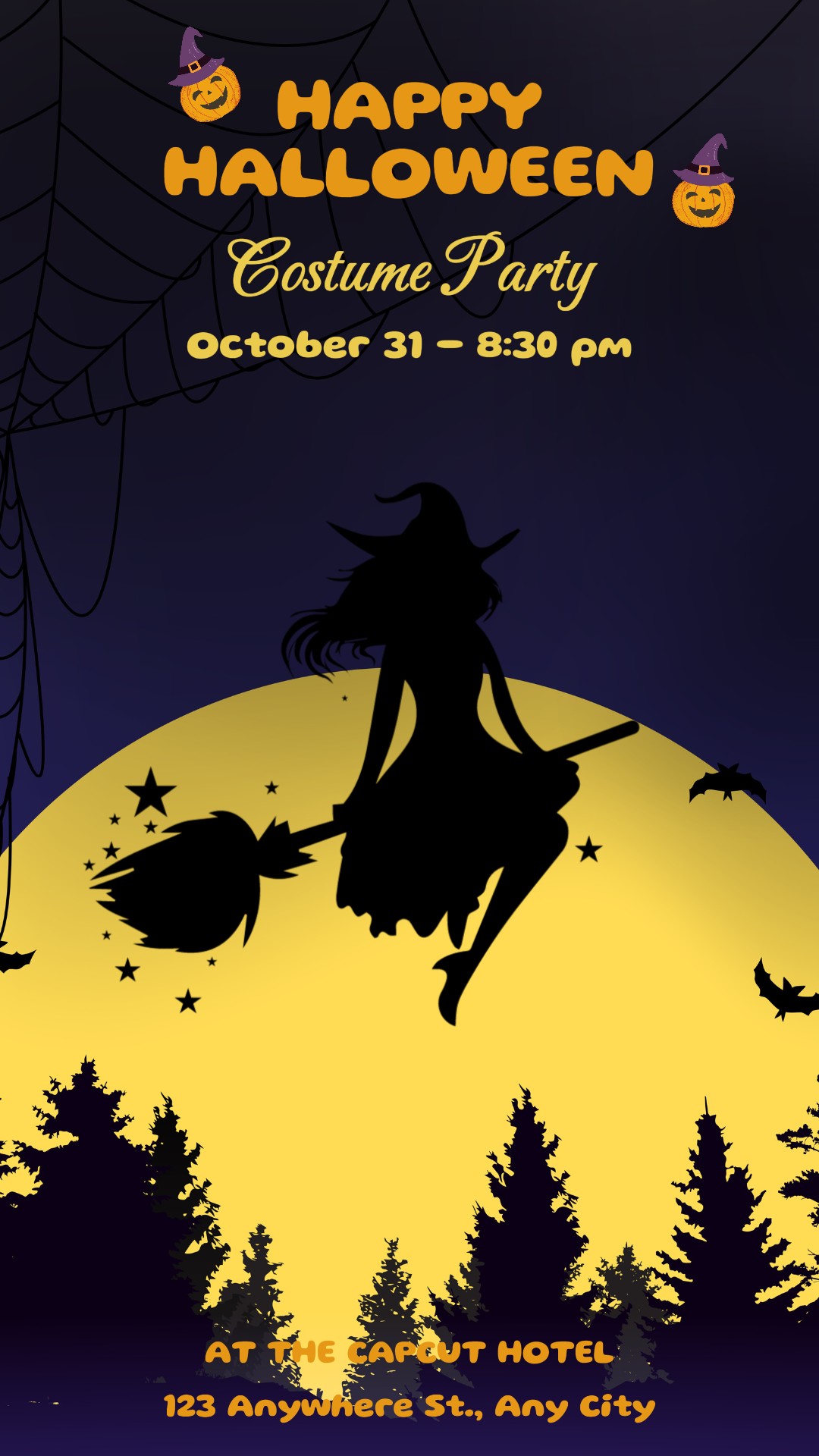 CONVITE PARA EVENTO DE HELLOWEEN PARA POST NO INSTAGRAM