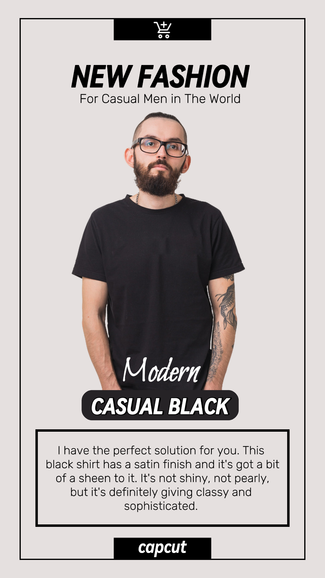 Clothing and Shoes Marketing Poster Men T-Shirt Sale Instagram Story