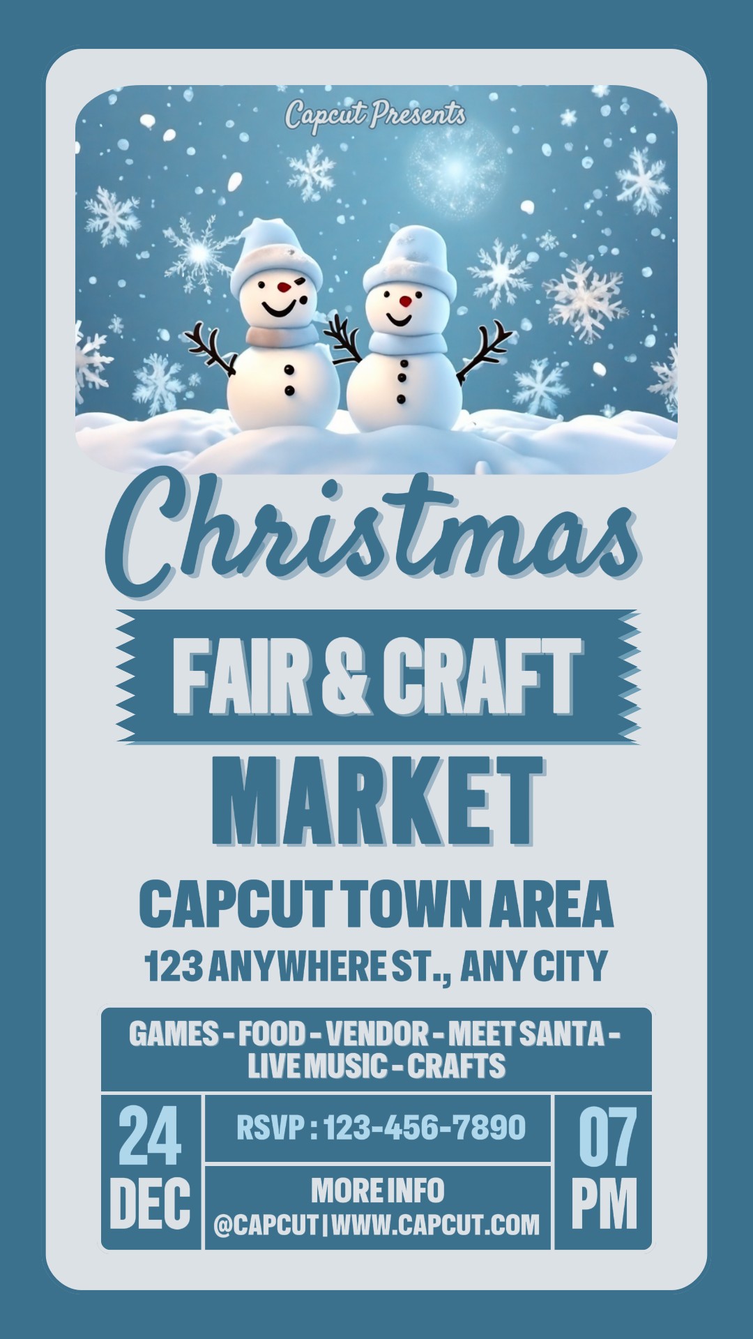 Christmas Fair And Craft Market Instagram Story