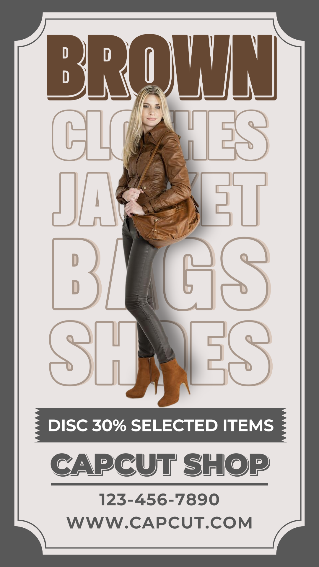 패션 브라운 의류 프로모션 인스타그램 스토리