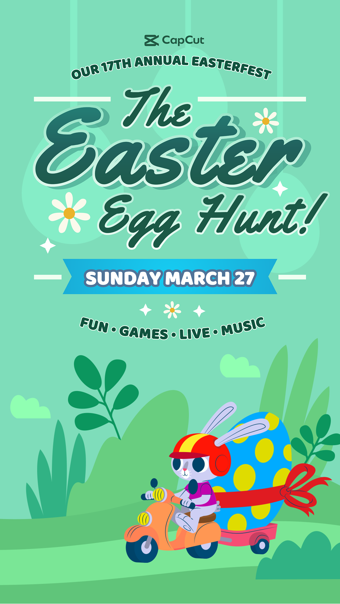 Easter Creative Poster Announcement Egg Hunt