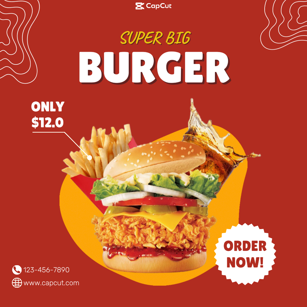 Super Big Burger Promo Instagram Post