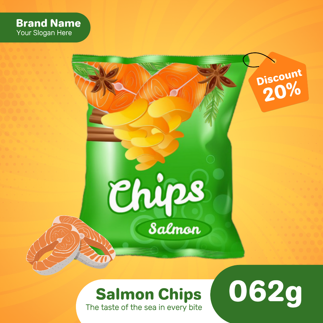 Comercio electrónico Alimentos y bebidas Patatas fritas de salmón Imagen de héroe