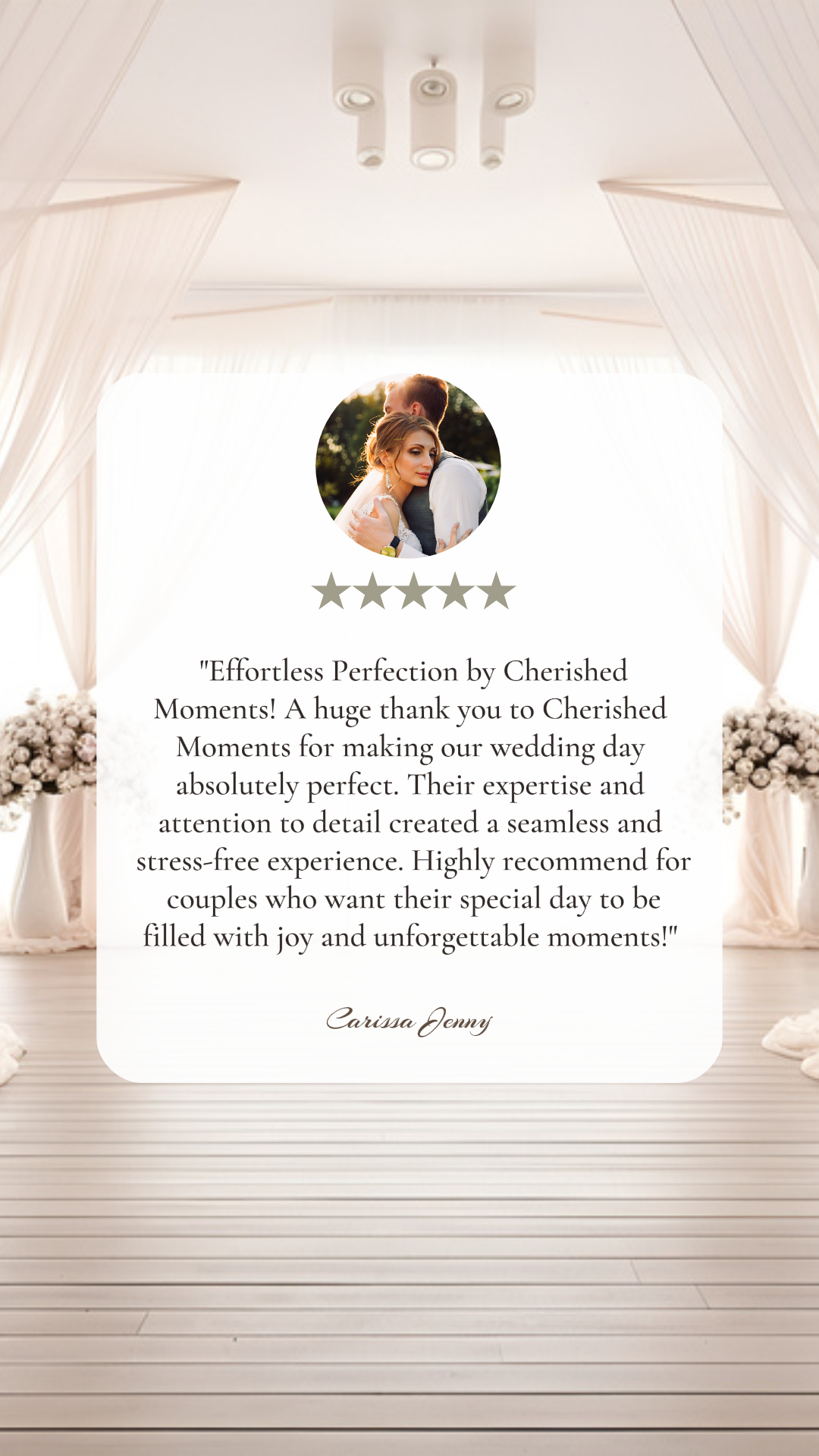 Life Service Wedding Service Testimonial Review Soft Pink