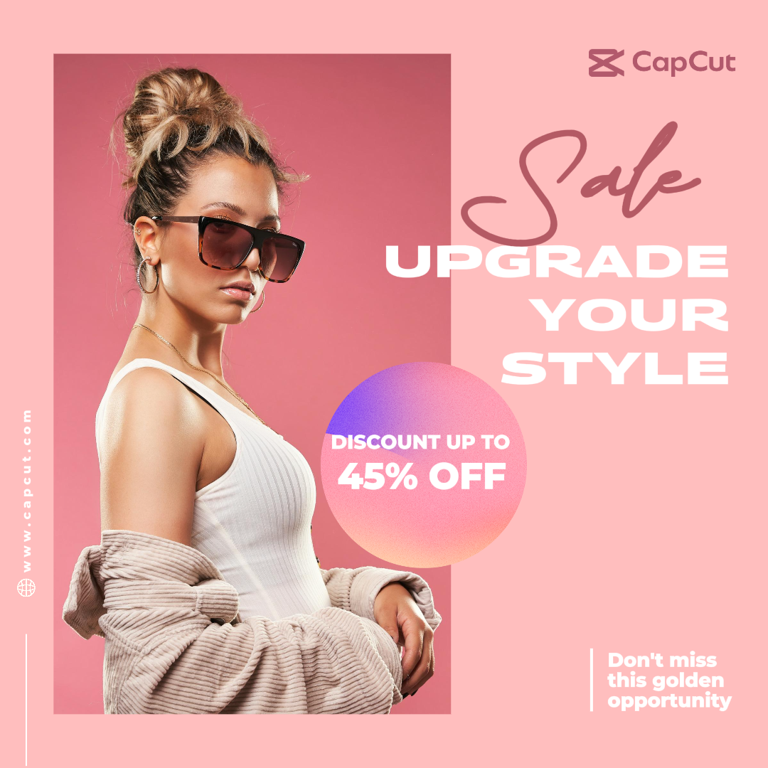 Penjualan Fashion Instagram Post Tema Merah Muda Putih