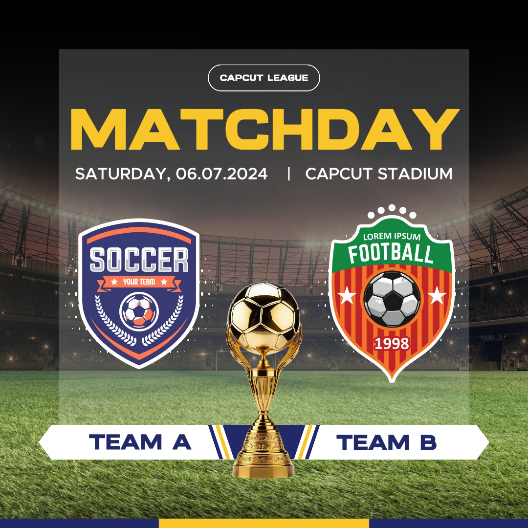 Sports and match Football Matchday Creative Poster Instagram Post