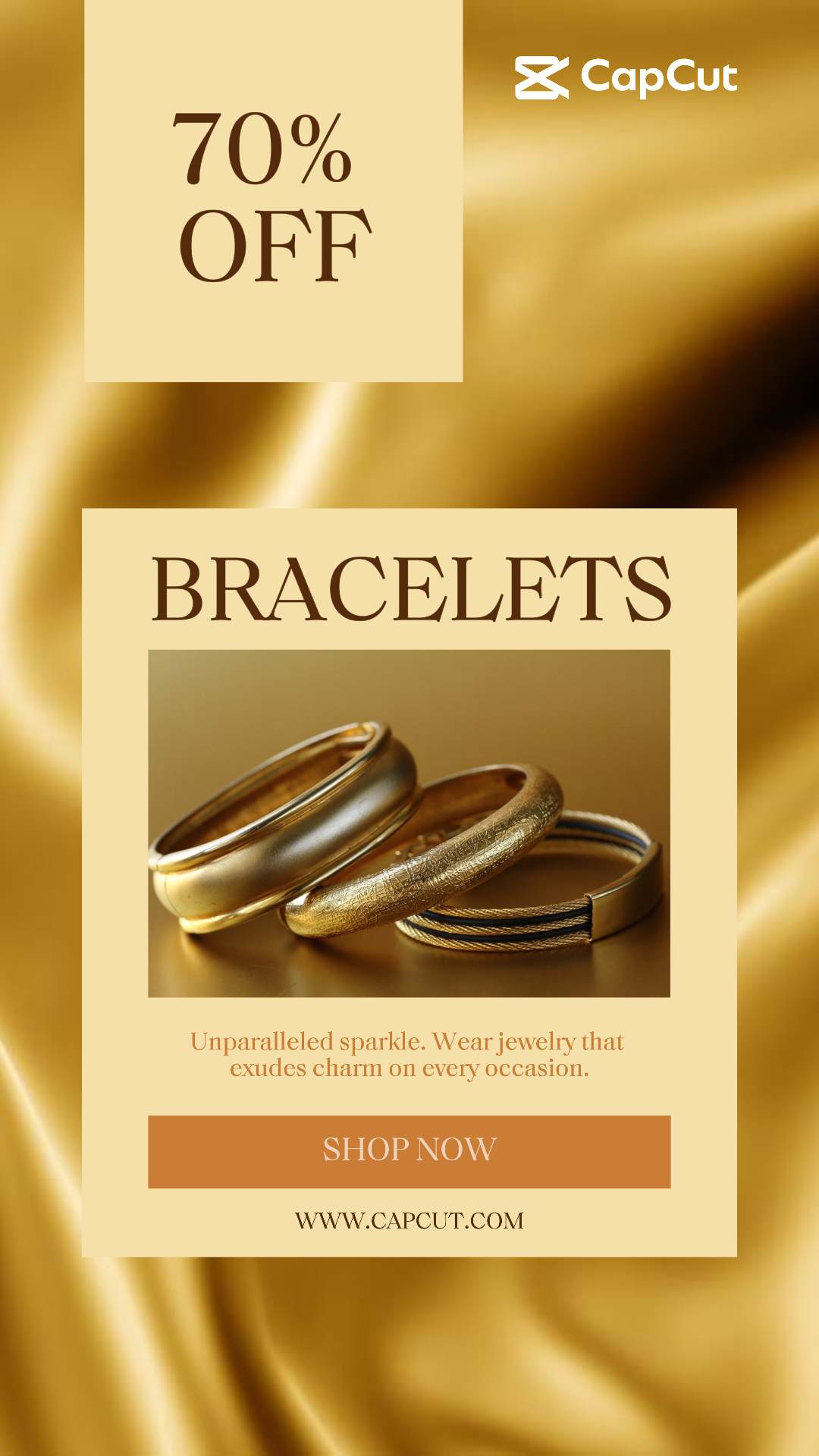 Joyas y accesorios Pulseras de oro Cartel de marketing